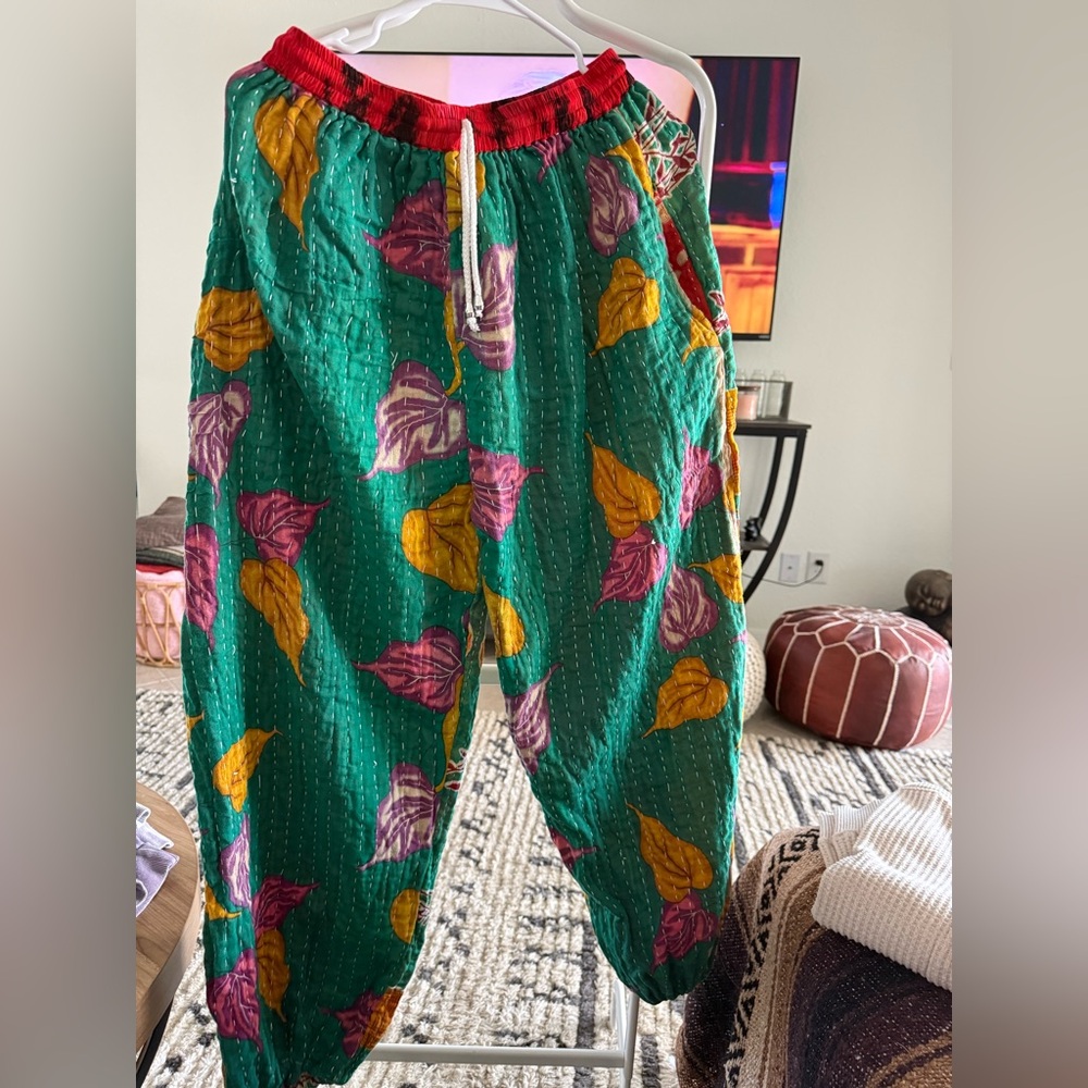 Kantha Print Jogger Pants